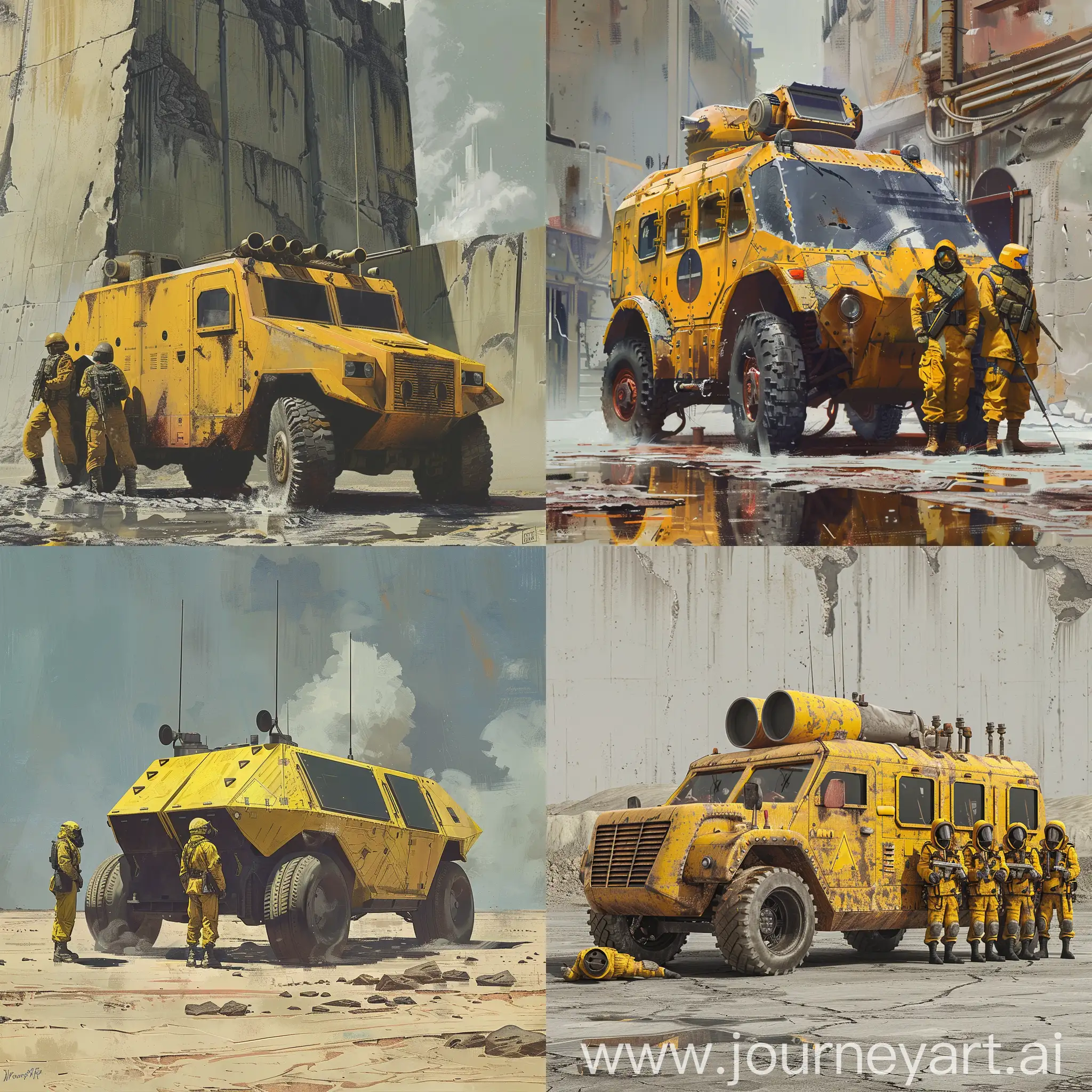 Fantasy-Armored-Vehicle-with-Soldiers-in-Yellow-Uniforms