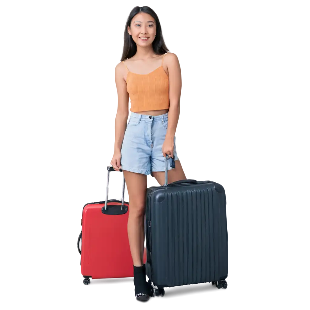 girl with luggage bag