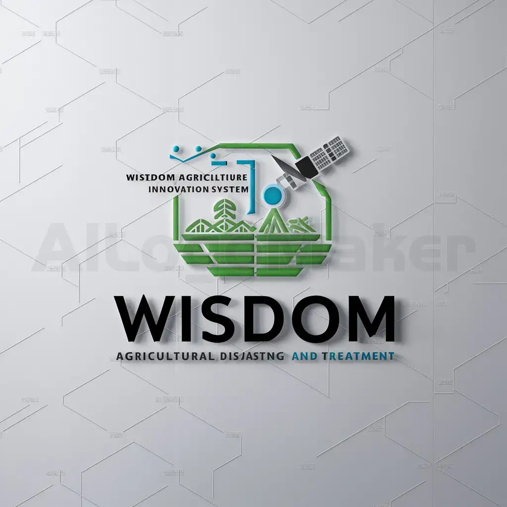 a logo design,with the text "agricultural disaster warning and treatment", main symbol:wisdom agriculture innovation system, agricultural disaster warning and treatment,Moderate,be used in agriculture smart industry,clear background