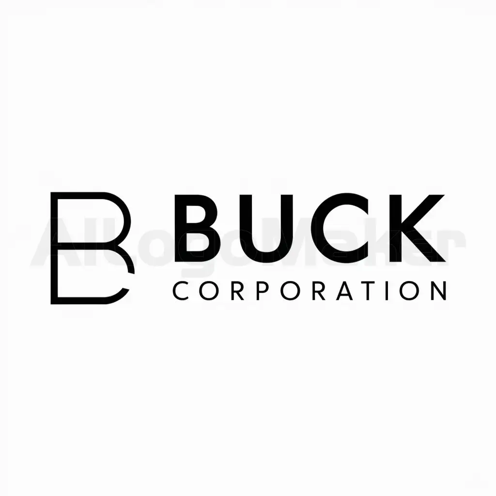 a logo design,with the text "BUCK Corporation", main symbol:BUCK,Moderate,be used in Finance industry,clear background