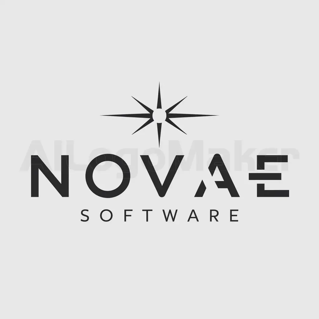 a logo design,with the text "SOFTWARE", main symbol:NOVAE,Minimalistic,be used in Finance industry,clear background
