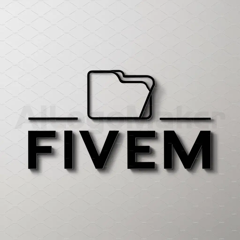 a logo design,with the text "FiveM", main symbol:Folder,Moderate,clear background