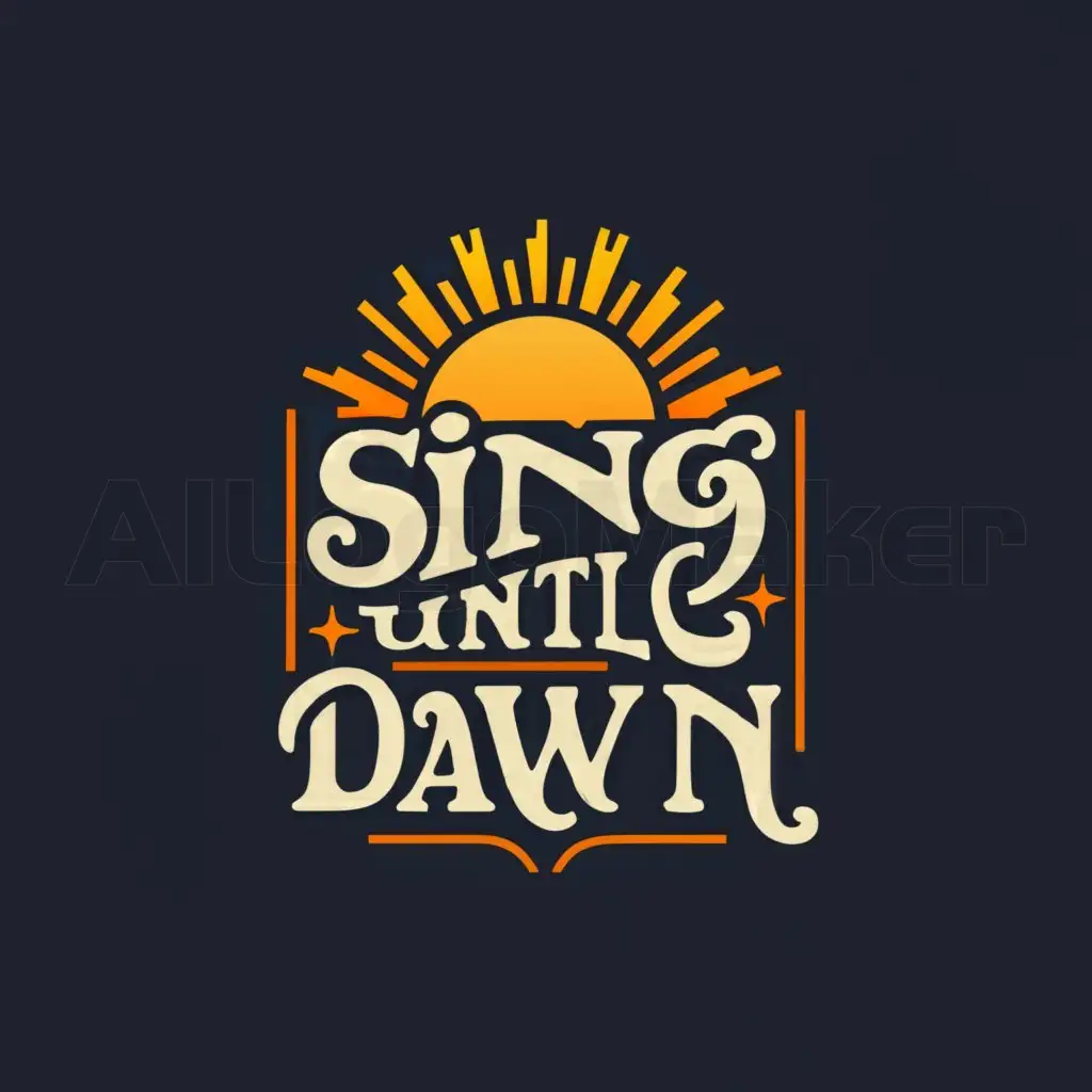 a logo design,with the text "Sing Until Dawn", main symbol:dawn,Moderate,be used in Others industry,clear background