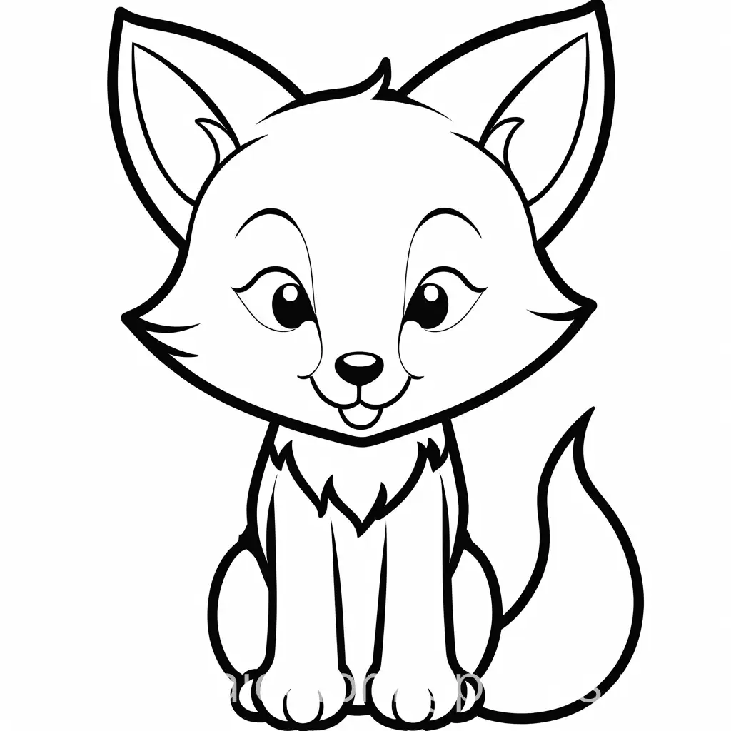 Cute-Cartoon-Fox-Coloring-Page-Simple-Line-Art-for-Kids