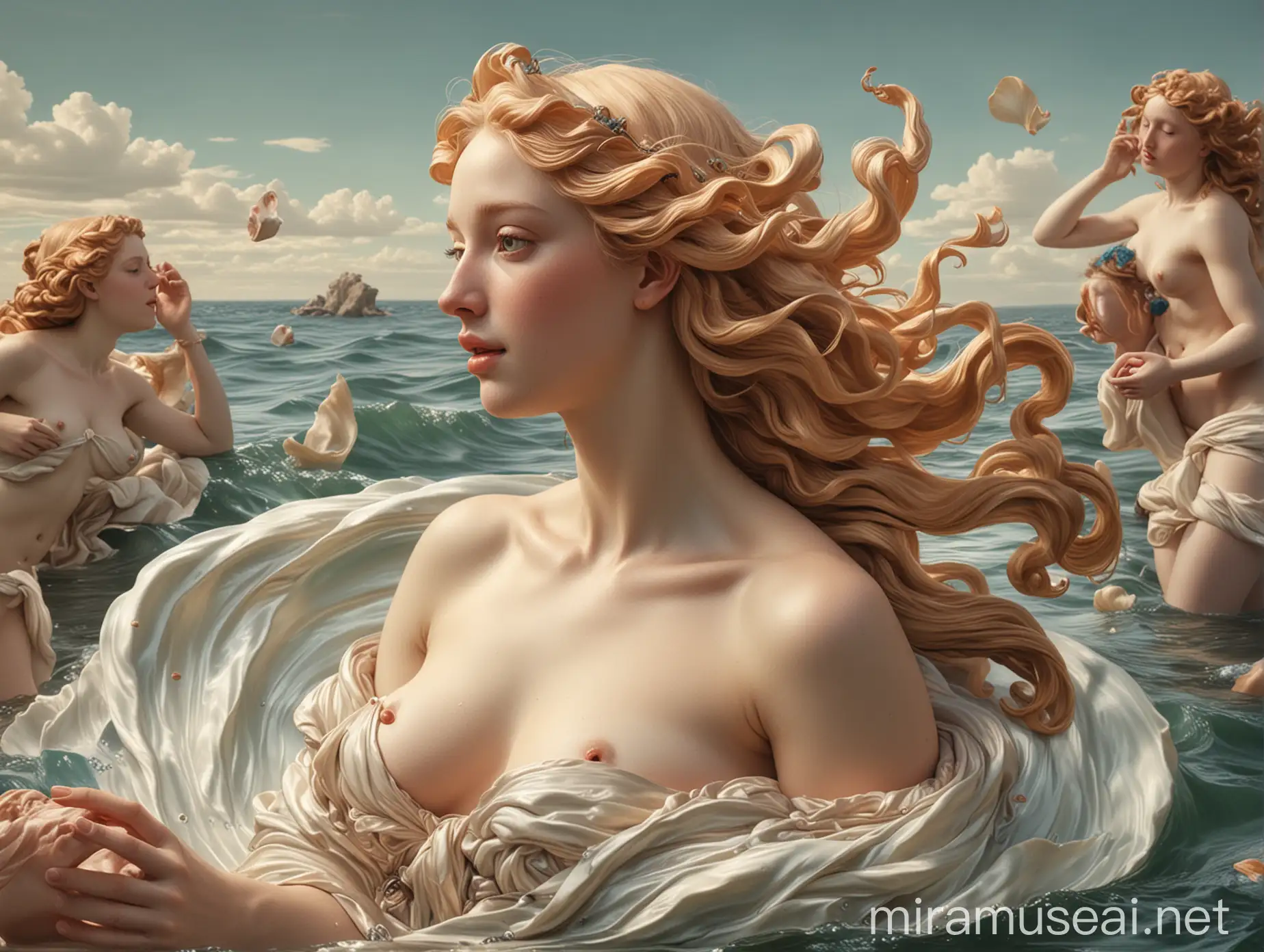 Hyperrealistic Depiction of The Birth of Venus