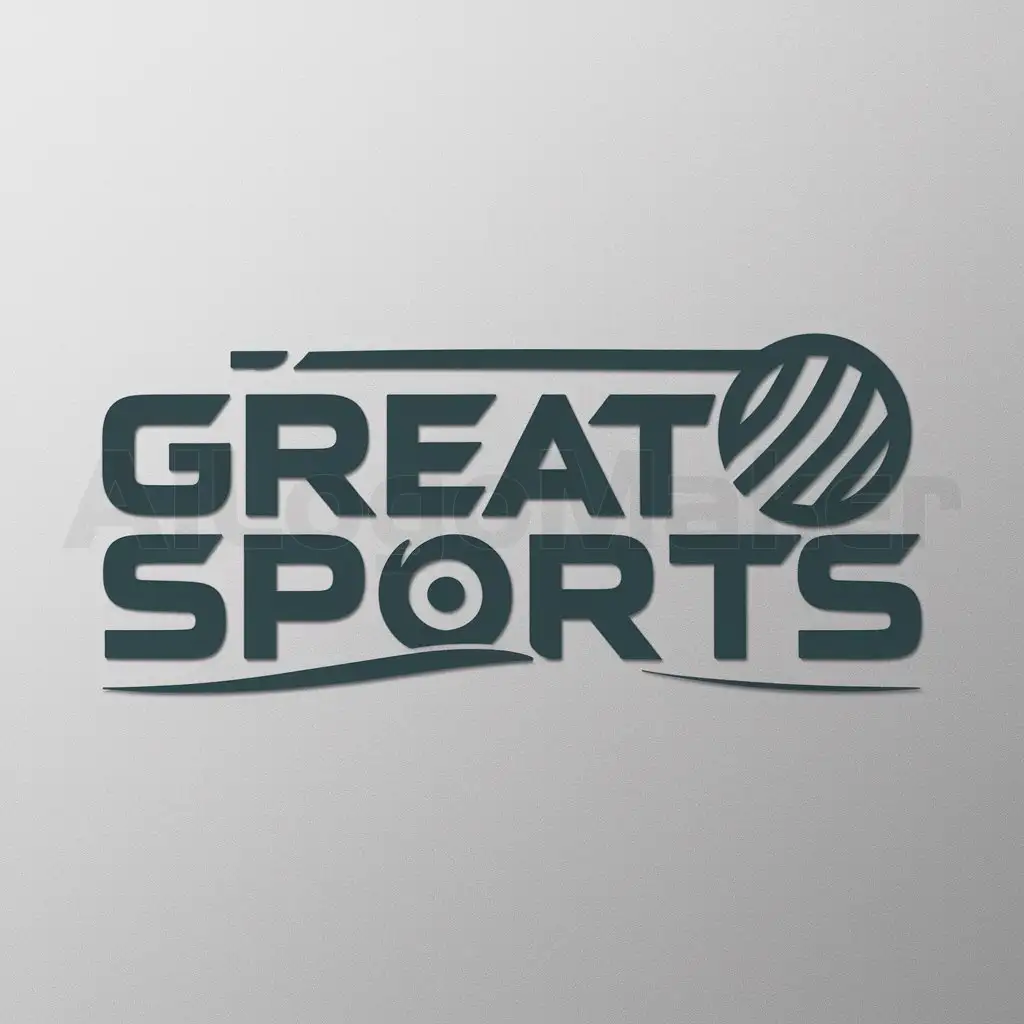 a logo design,with the text "GREAT SPORTS", main symbol:TYPO,Moderate,be used in Others industry,clear background