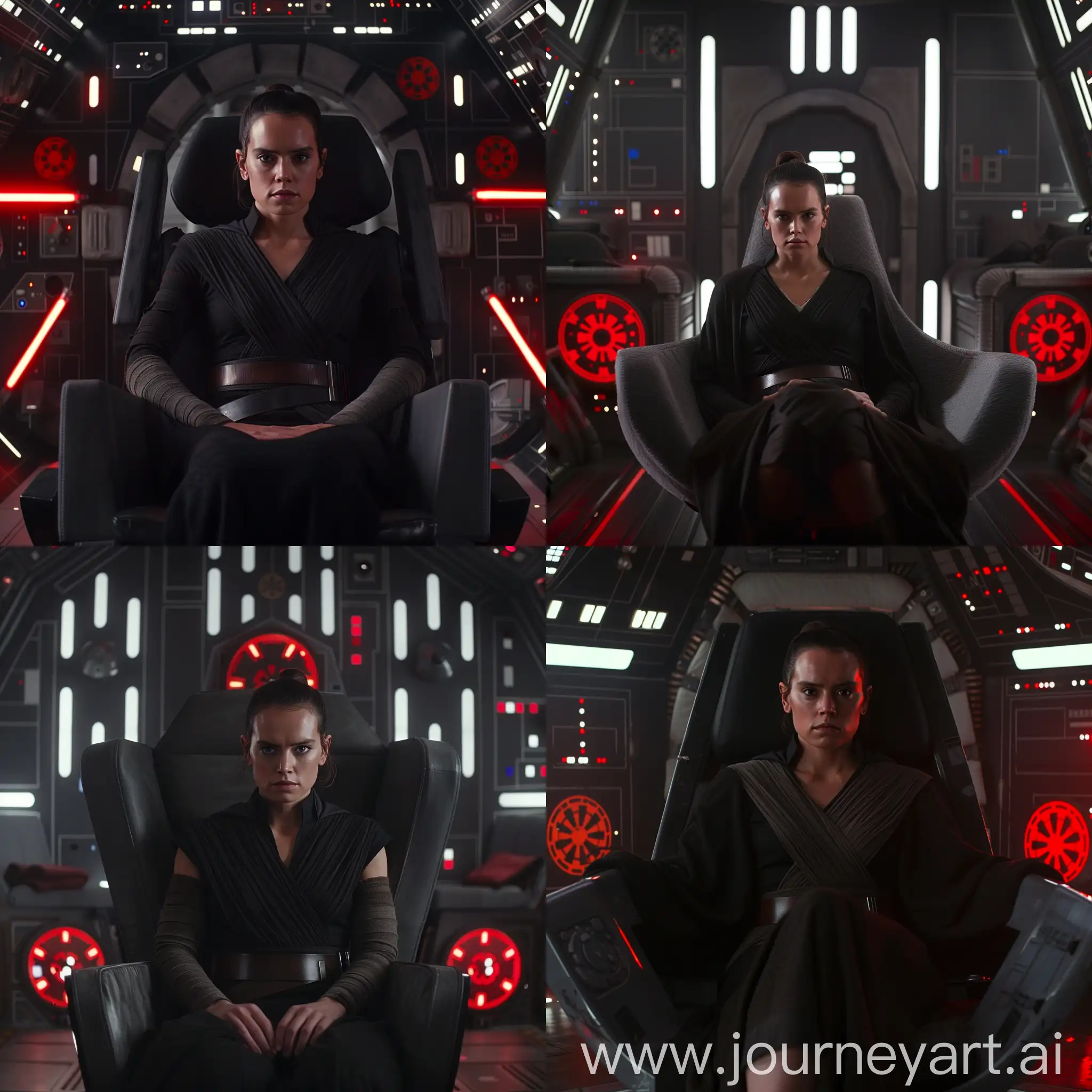 Rey-Skywalker-Empress-of-the-Galactic-Empire-Enthroned-in-Mysterious-Sith-Chamber