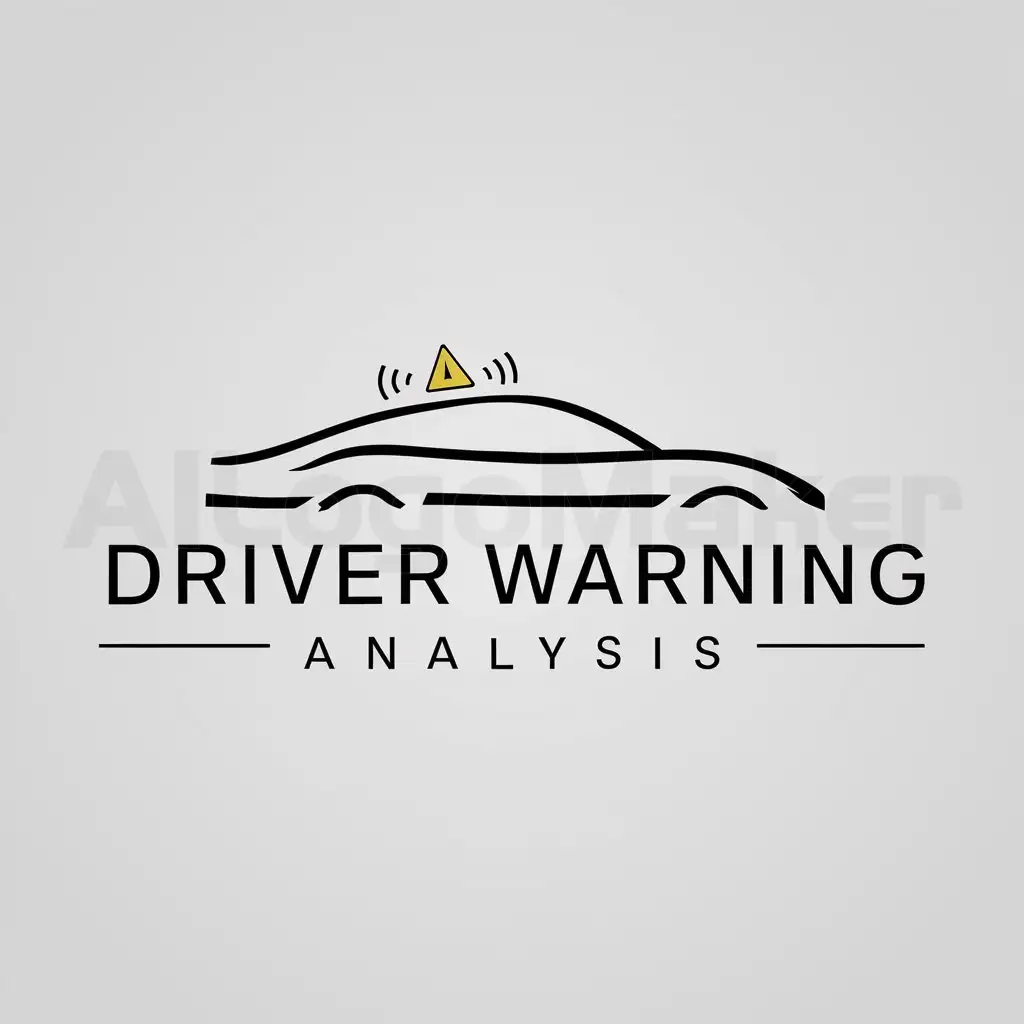 a logo design,with the text "driver warning analysis", main symbol:car,Moderate,clear background