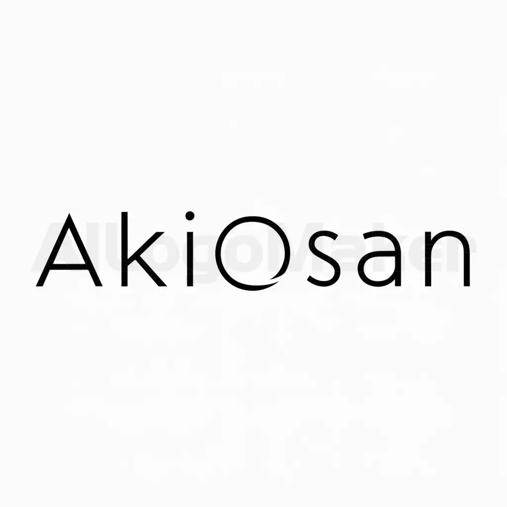 a logo design,with the text "AKIOSAN", main symbol:circle,Moderate,be used in Retail industry,clear background