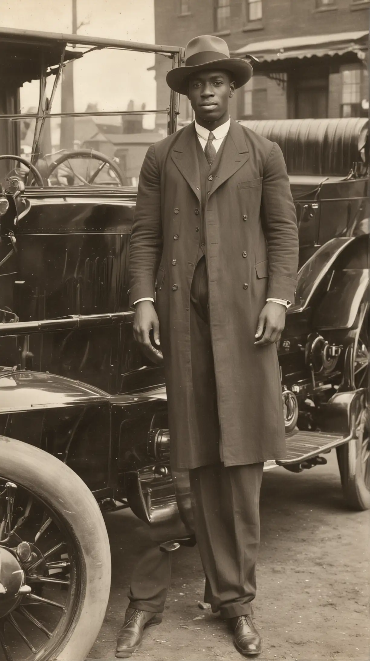 1915 PattersonGreenfield Automobile with Dapper Black Man