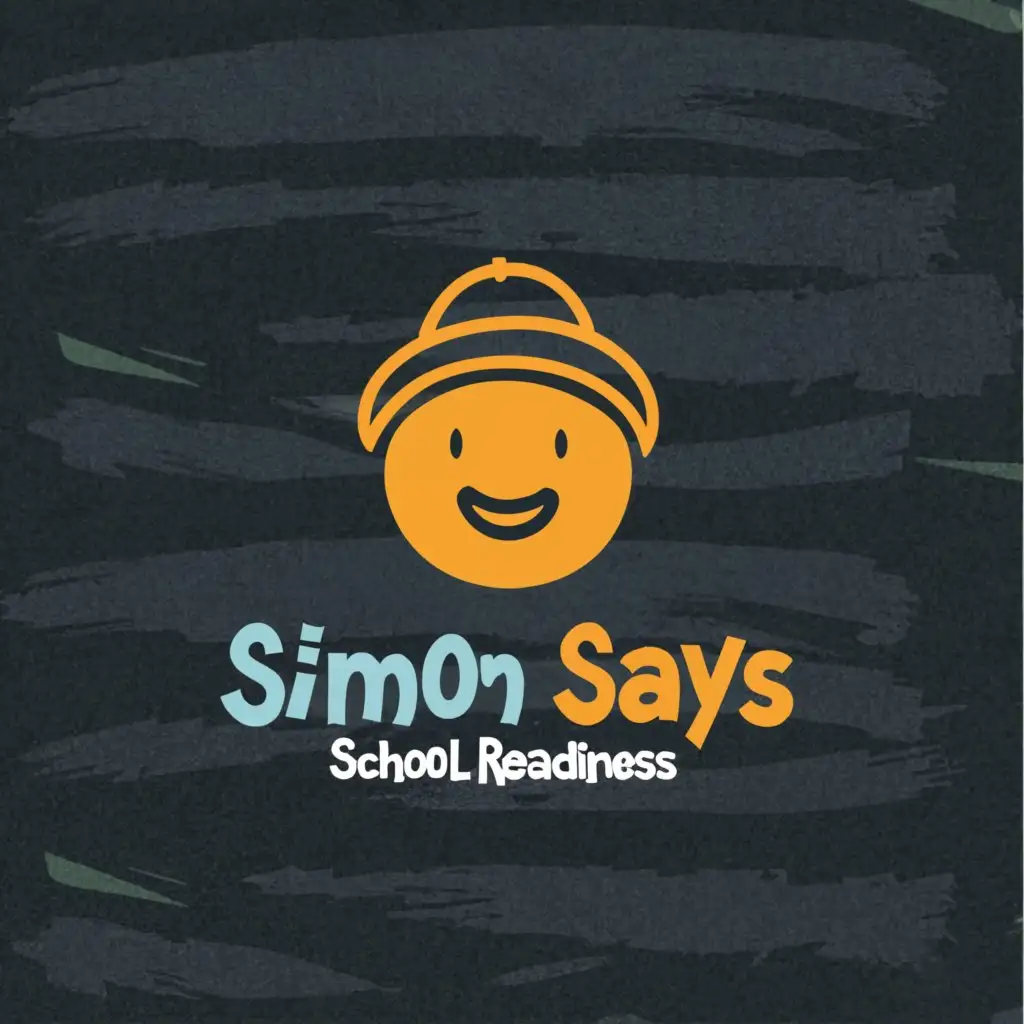 a logo design,with the text "Simon says school readiness", main symbol:This is a early learning pre school business where children are made ready for school.

Please interrupt a young school like design or images.
Open to any colors or colorful.,complex,be used in pre school industry,clear background