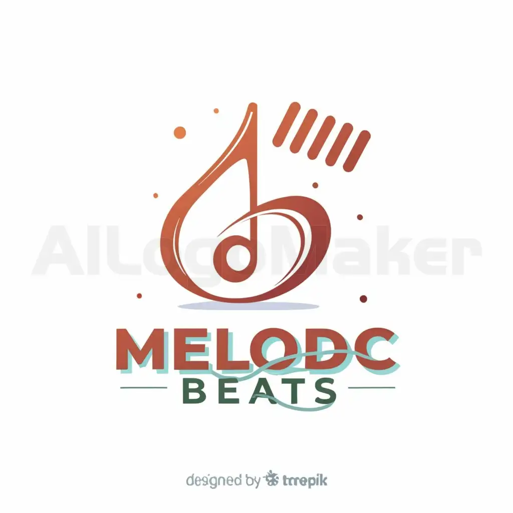 a logo design,with the text "Melodic Beats", main symbol:Music ,Moderate,clear background