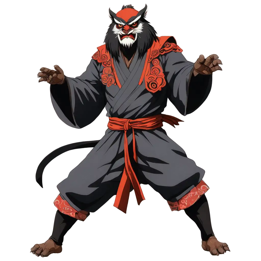 PNG-Cartoon-Style-Image-of-Strong-Tengu-Enhance-Your-Art-with-HighQuality-PNG-Format