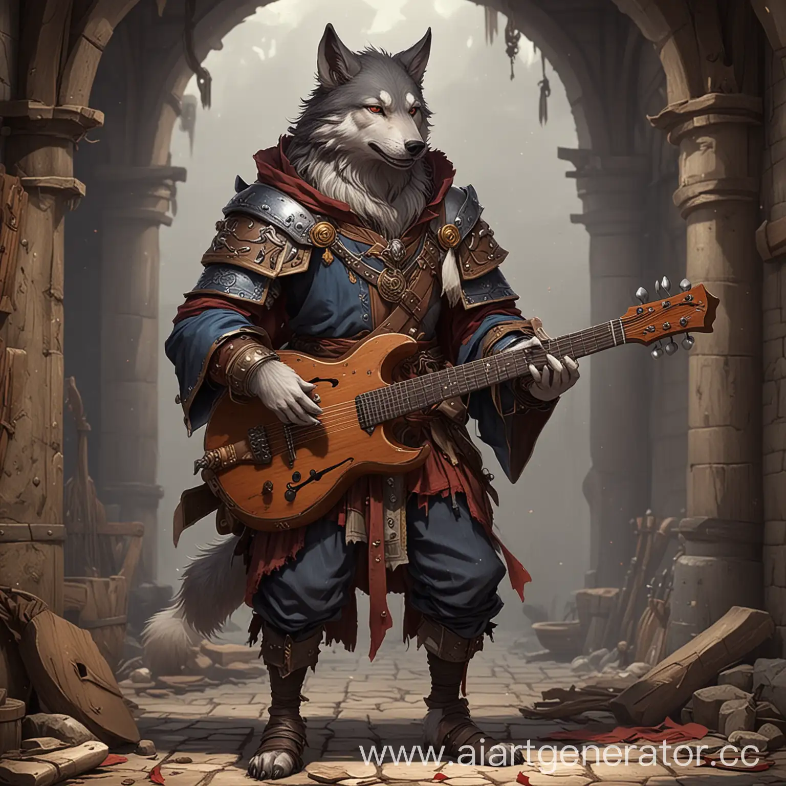 Medieval-Anime-Furry-Bard-Entertaining-with-a-Lively-Wolf-Song