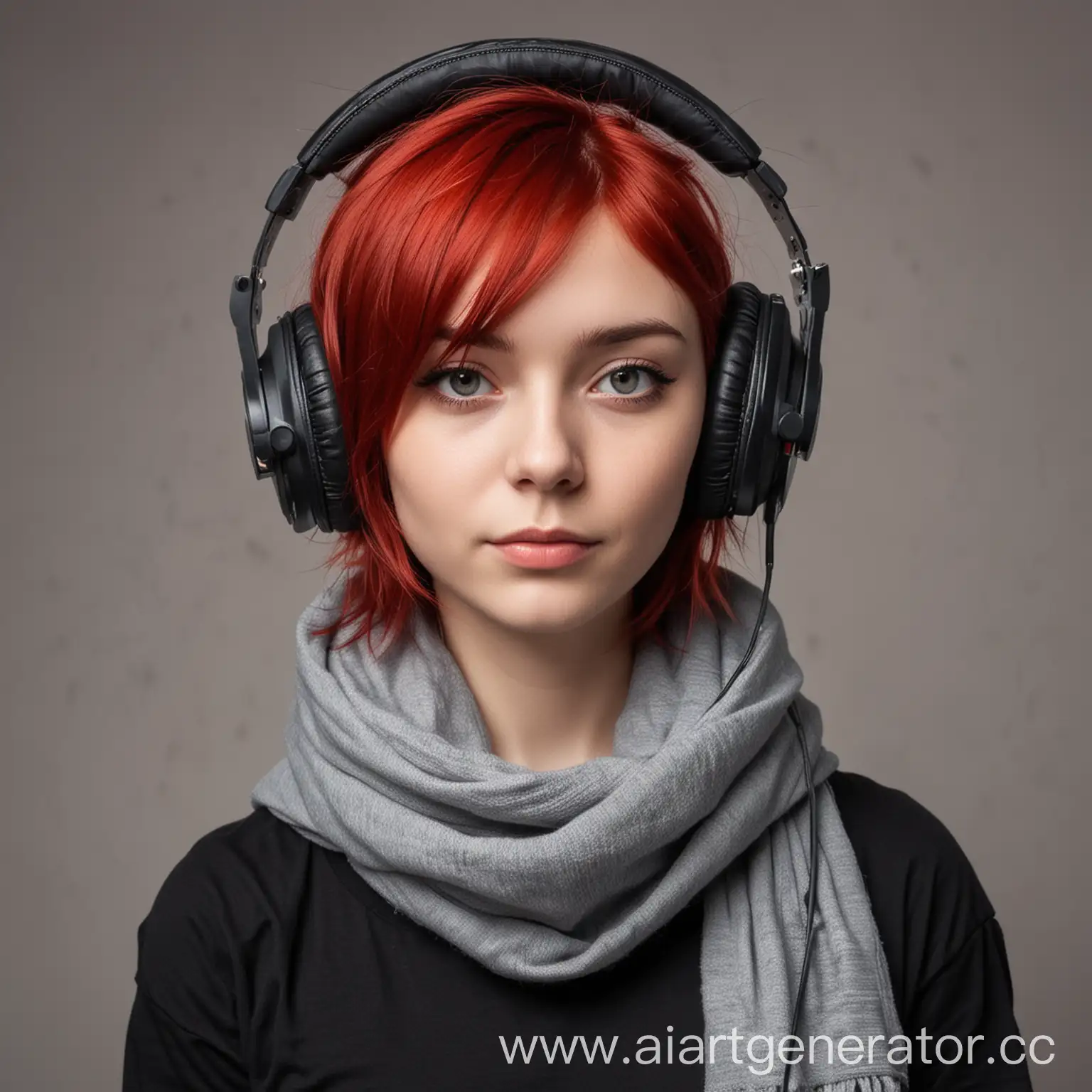 CrimsonHaired-Girl-with-Big-Headphones-and-Stylish-Attire