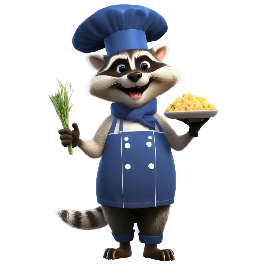 Cheerful-Raccoon-Chef-Cartoon-HighQuality-PNG-Image-for-Culinary-Delights