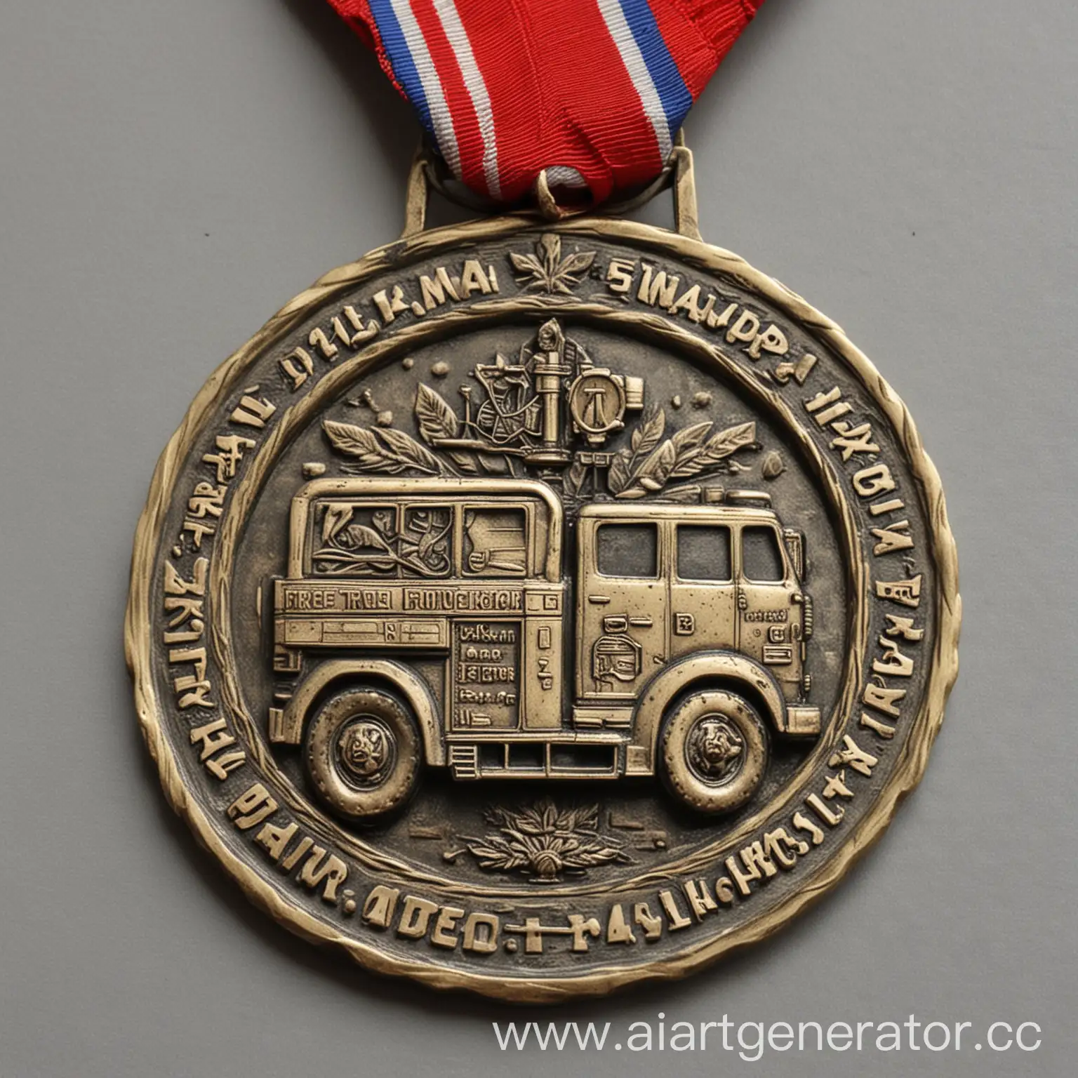 Fire-Truck-Driver-Award-ZIL-130-A40-63-Medal