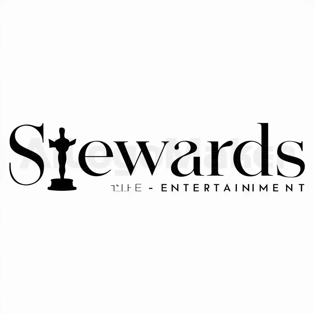 a logo design,with the text "STEWARDS", main symbol:Oscars vibes,Moderate,be used in Entertainment industry,clear background