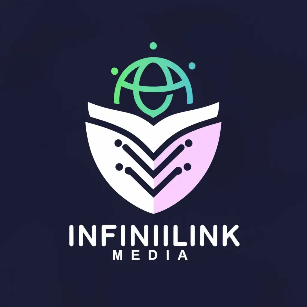 a logo design,with the text "InfiniLink-Media", main symbol:Marketing, Artificial Intelligence and Internet, ,Moderate,be used in Internet industry,clear background