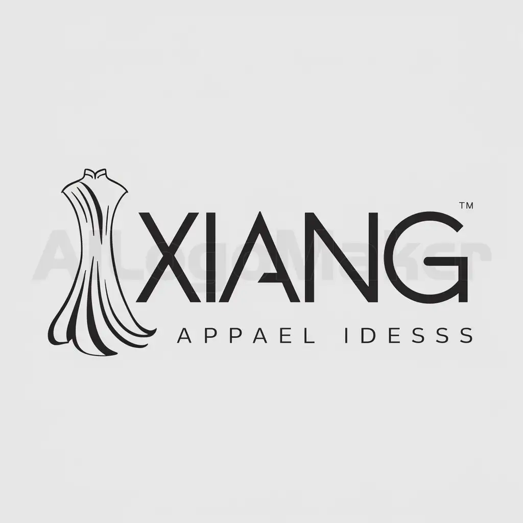 a logo design,with the text "Xiang", main symbol:qipao,Moderate,be used in apparel industry,clear background
