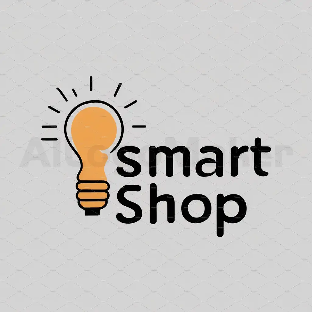 a logo design,with the text "Smart Shop", main symbol:Bulb,Moderate,be used in  Shop, E-commerce

(There's no need for translation since the input is already in English.) industry,clear background