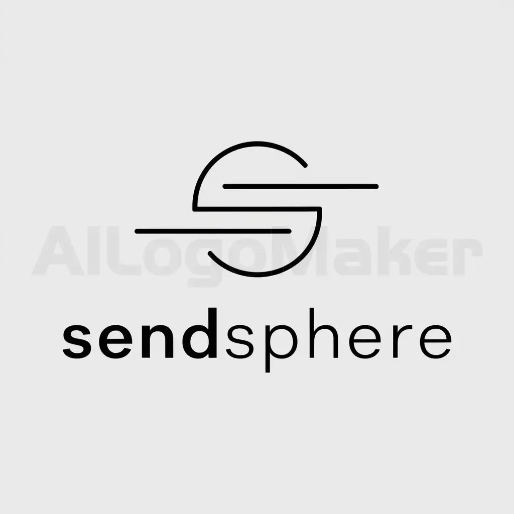 a logo design,with the text "SendSphere", main symbol:A symbol that represents minimalism, reliability and transparency,Minimalistic,be used in Technology industry,clear background
