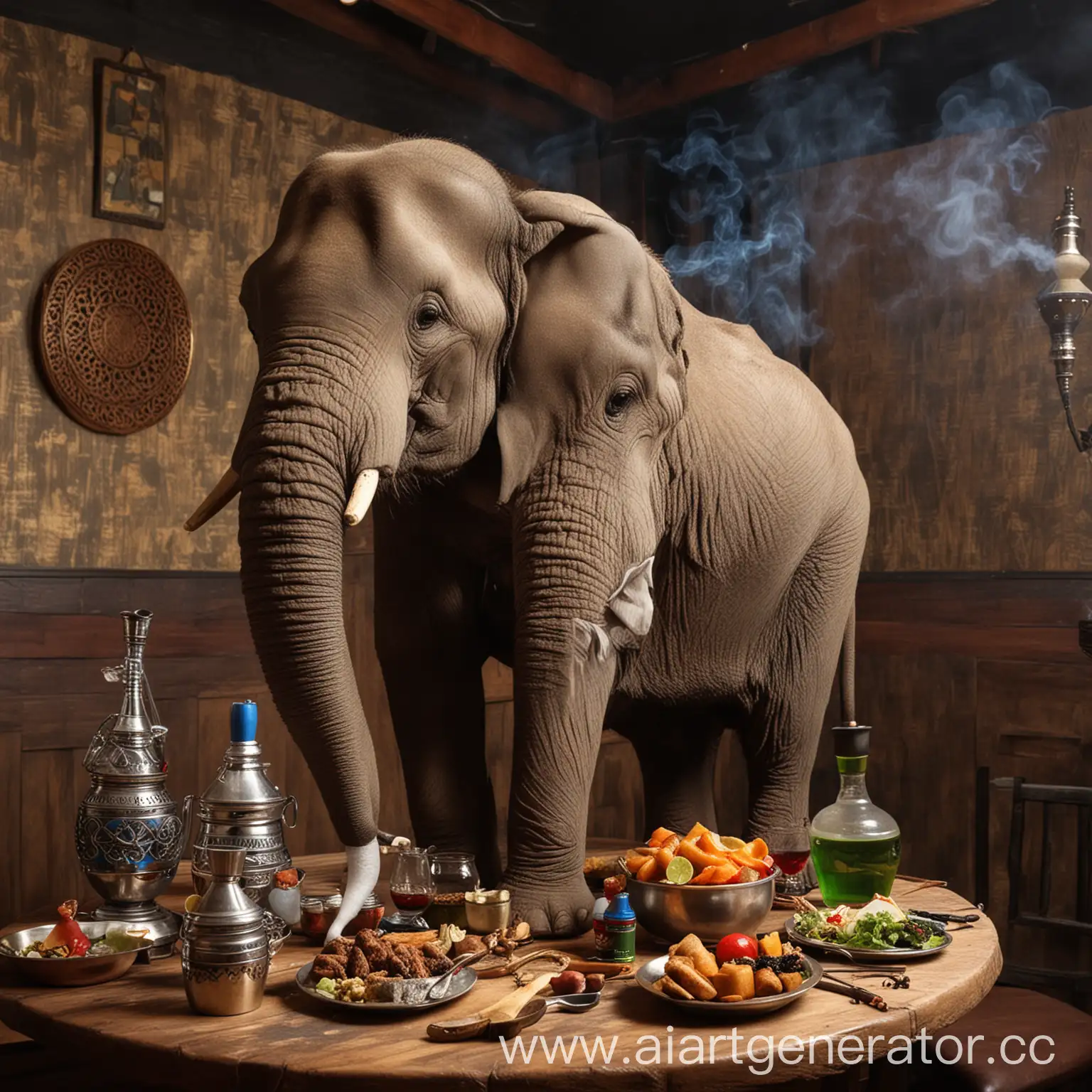 Elephant-Shisha-and-Kitchen-Colorful-Elephantthemed-Shisha-Lounge-and-Kitchen