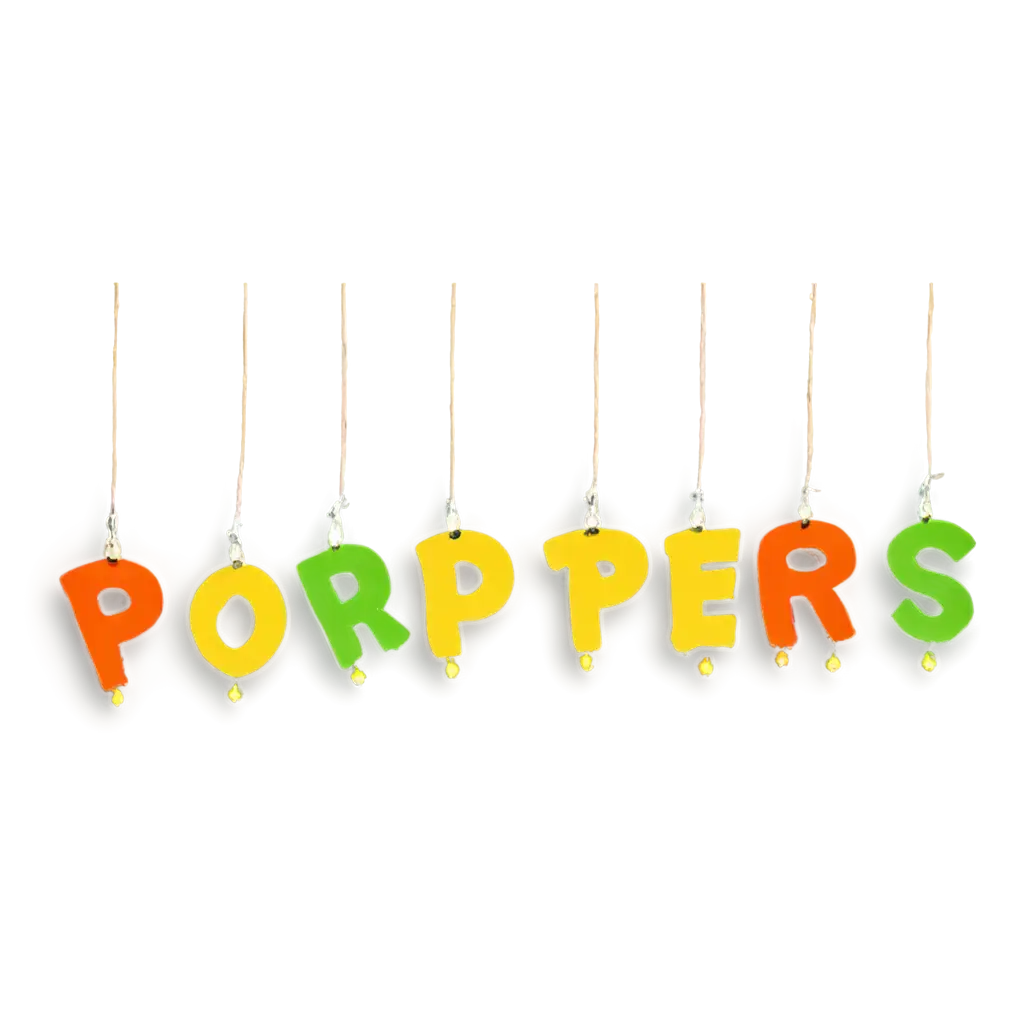 poppers sign 
looks colorful and fun