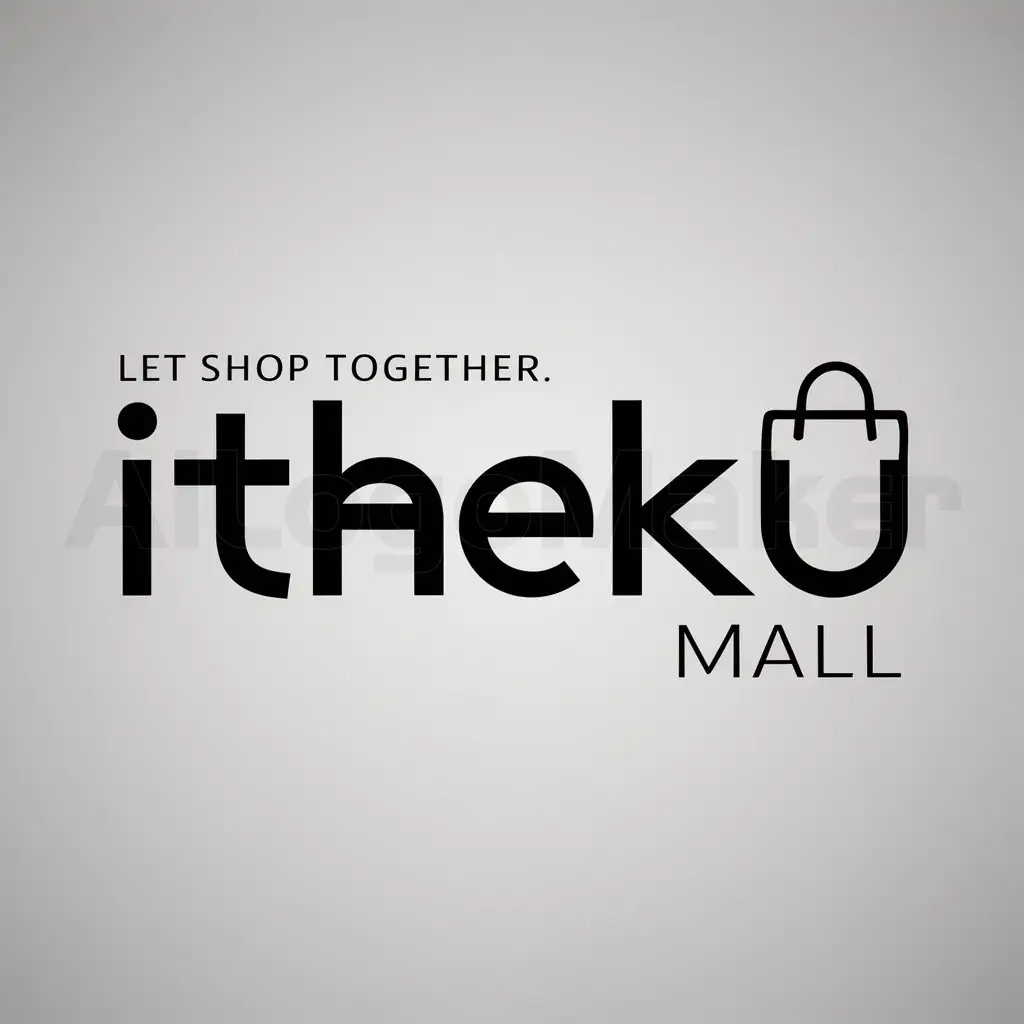 a logo design,with the text "LET SHOP TOGETHER", main symbol:ITHEKU MALL,Moderate,be used in SHOPPING MALL industry,clear background