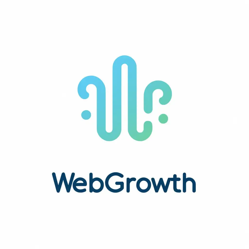 a logo design,with the text "WebGrowth", main symbol:WG,Minimalistic,be used in Internet industry,clear background