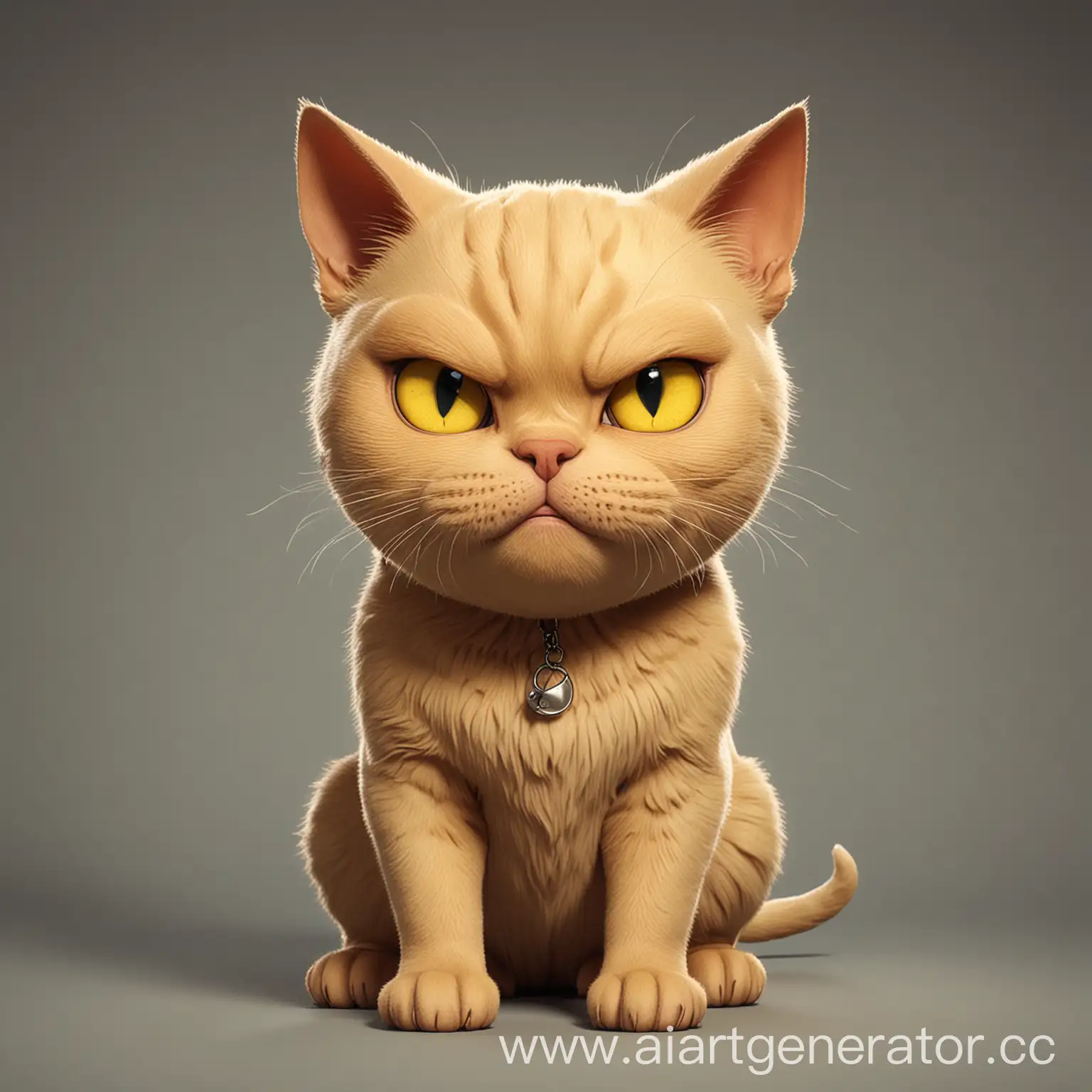 Animated-Series-Evil-Cat-British-Breed-Yellow-Eyes