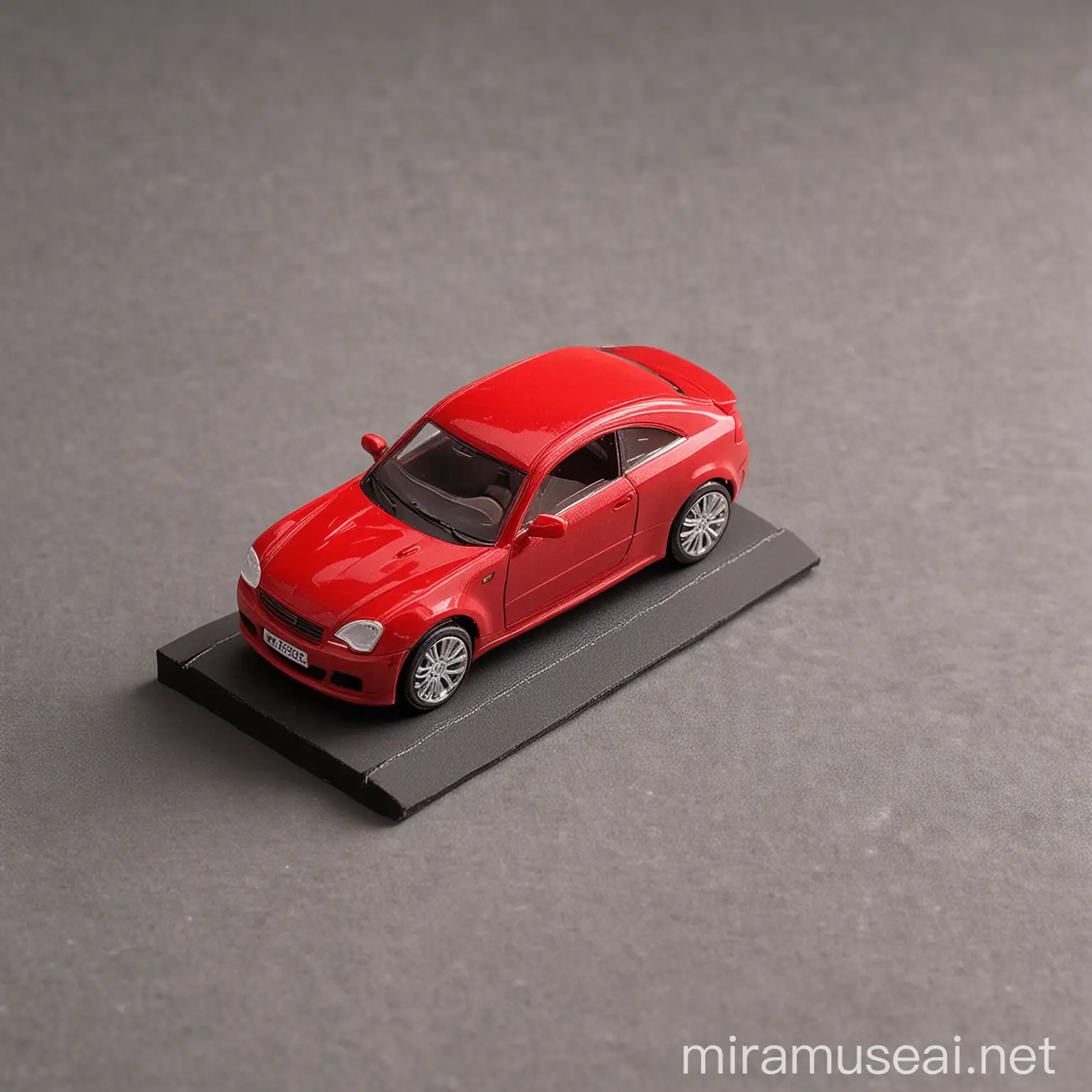 miniature modern  red car