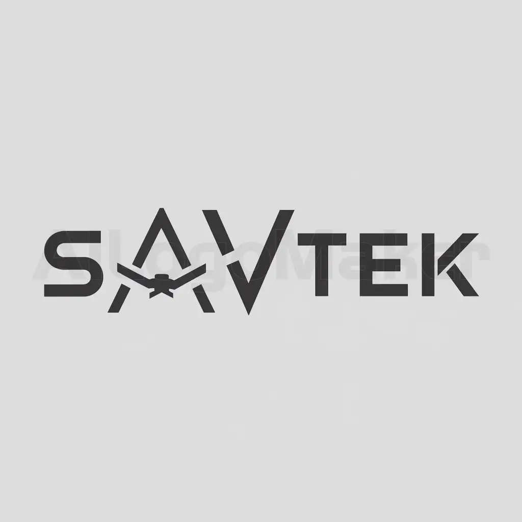 a logo design,with the text "Savtek", main symbol:a symbol of defence industry, simple minimalist design,Minimalistic,clear background