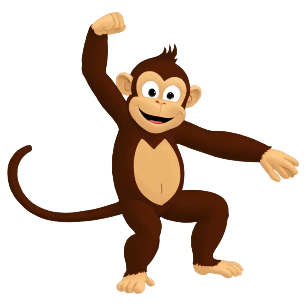 Vibrant-Monkey-PNG-Captivating-Digital-Illustration-of-a-Playful-Primate