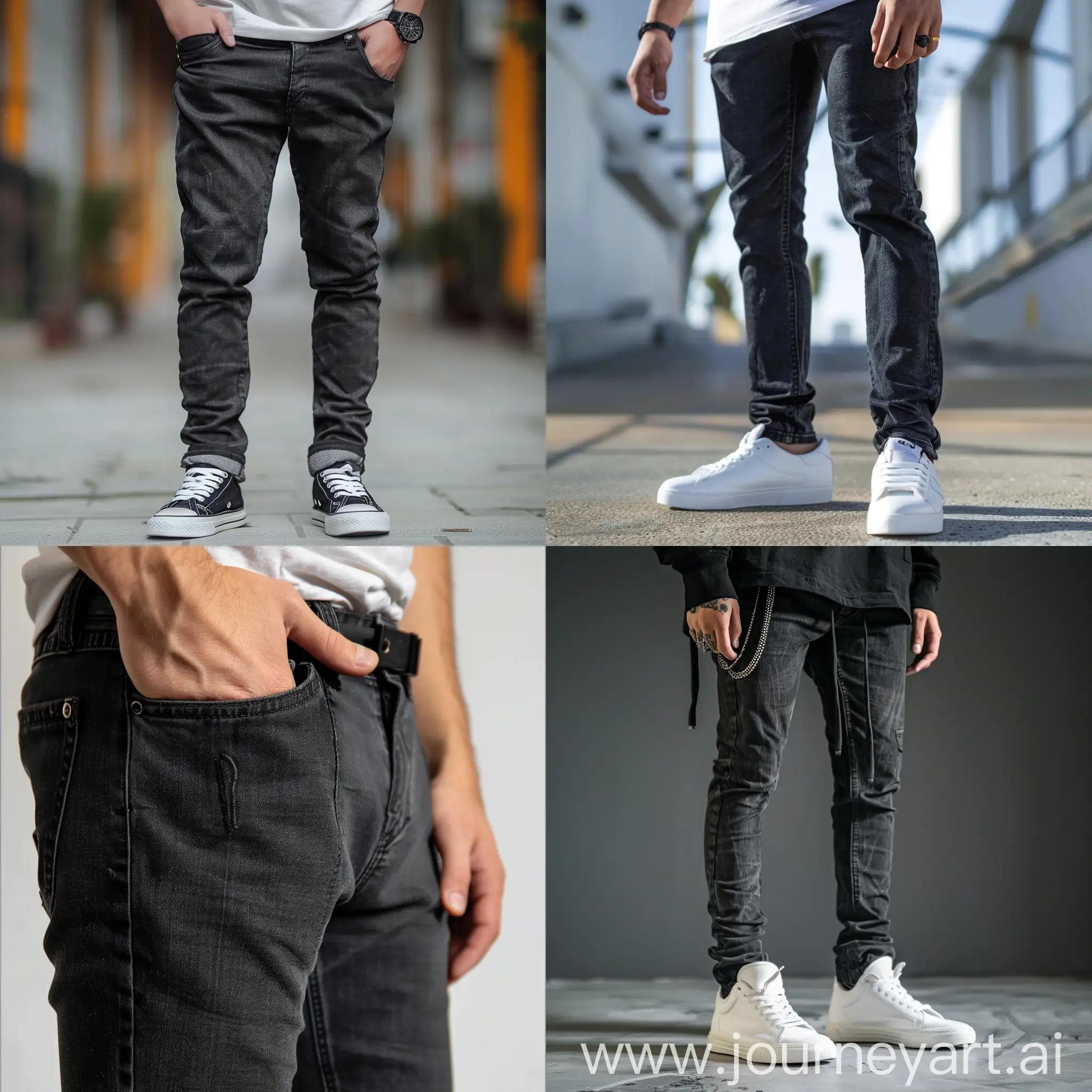 Stylish-Mens-Slim-Fit-Jeans-in-Black-Twill-Fabric