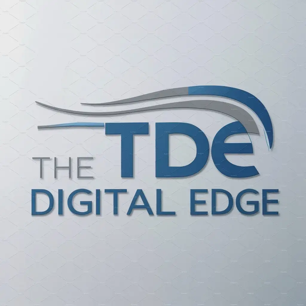 a logo design,with the text "The Digital Edge", main symbol:TDE,Moderate,be used in Technology industry,clear background