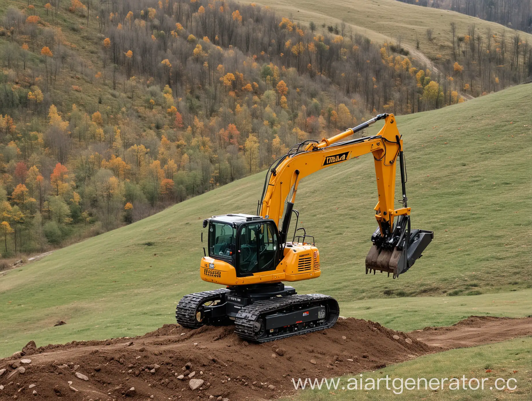 Mini-Excavator-Epic-Lifts-on-Hill-Construction-Machinery-in-Action