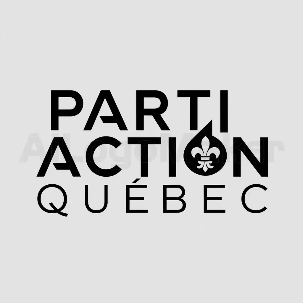 LOGO-Design-For-Parti-Action-Qubec-Minimalistic-Logo-with-Fleur-de-Lys-in-A