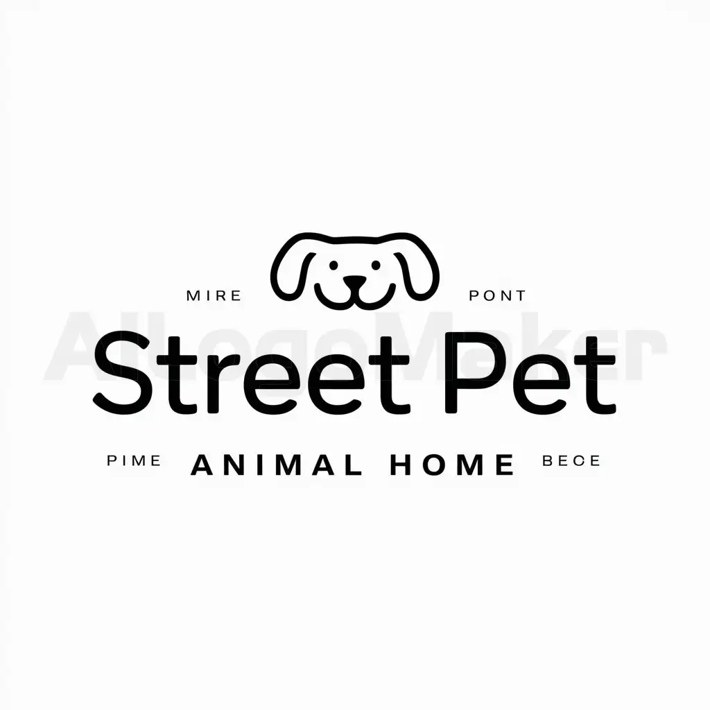 a logo design,with the text "street pet animal home", main symbol:pet,Moderate,be used in Animals Pets industry,clear background
