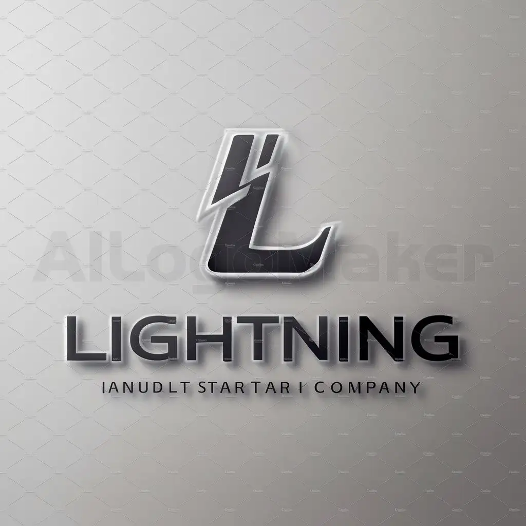 a logo design,with the text "lightning", main symbol:L,Moderate,be used in iT industry,clear background