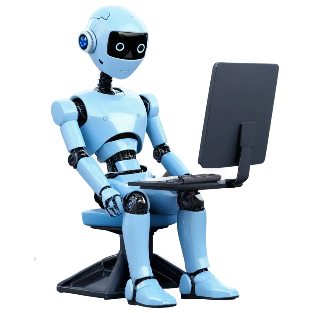 PNG-Image-of-3D-Animation-Robot-Coding-in-Blue-HighDefinition-Megathrone-Pose
