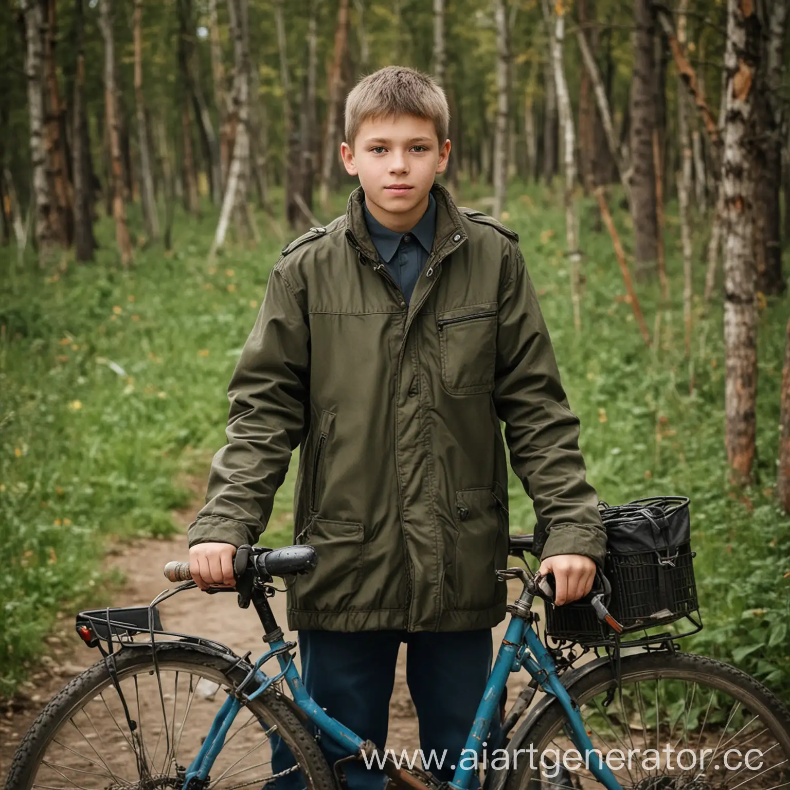 Young-Russian-Boy-Cycling-in-Urban-Setting