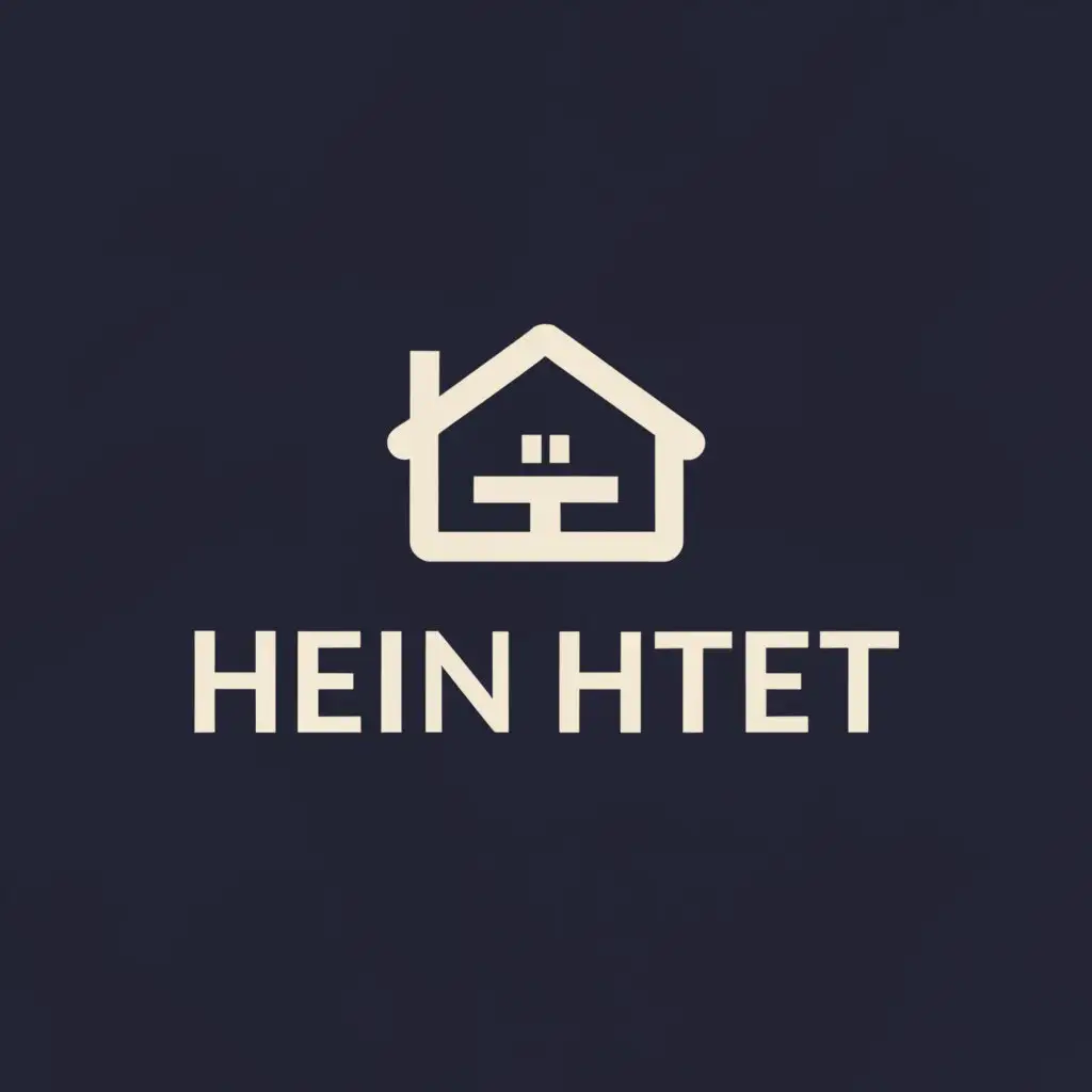 a logo design,with the text "Hein Htet", main symbol:Home,Moderate,be used in Real Estate industry,clear background