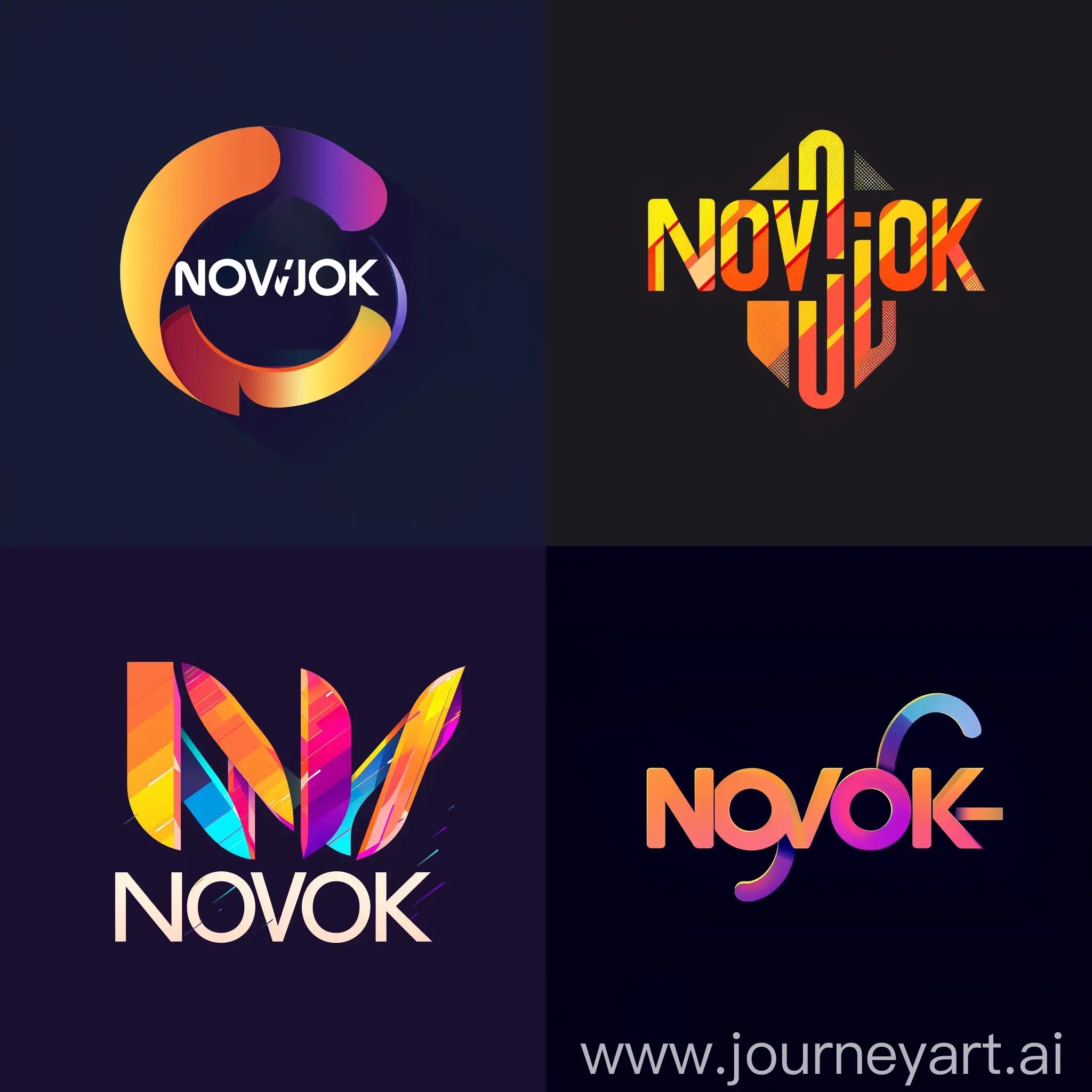 Beautiful logo with text "NovichOK". Logo for channel about Data Science and Nachine Learning