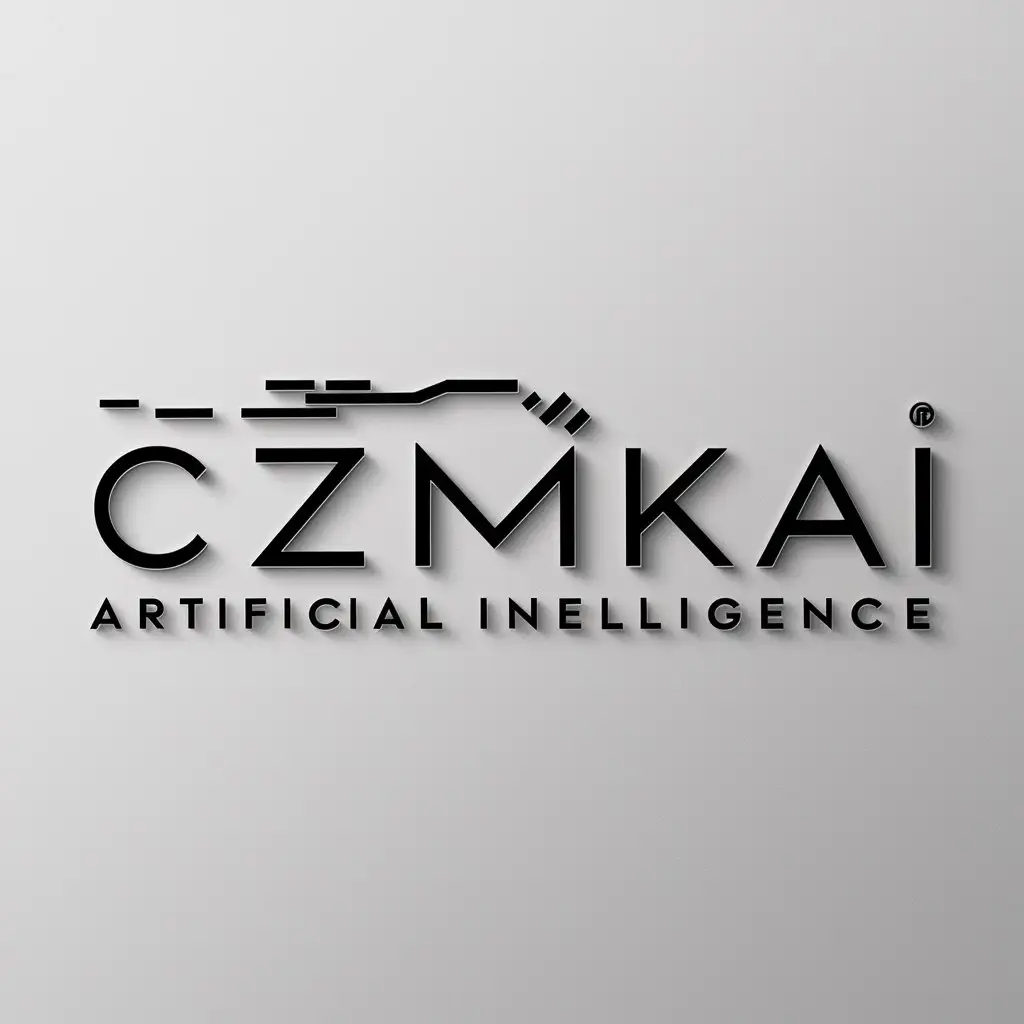 a logo design,with the text "artificial intelligence", main symbol:CZMKAI,Minimalistic,be used in Others industry,clear background