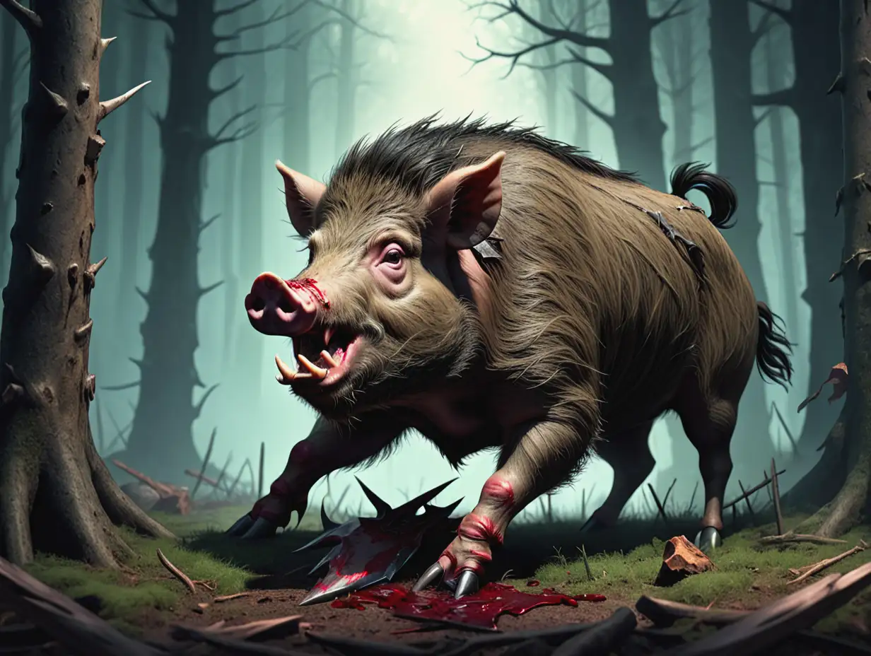 Slaying-a-Boar-in-the-Forest
