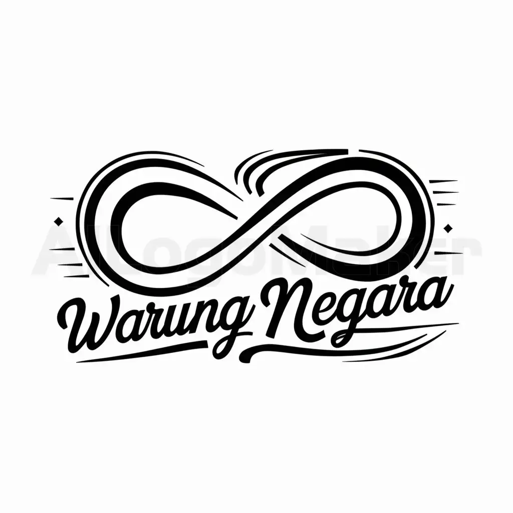 a logo design,with the text "Warung Negara", main symbol:Infinity,complex,clear background