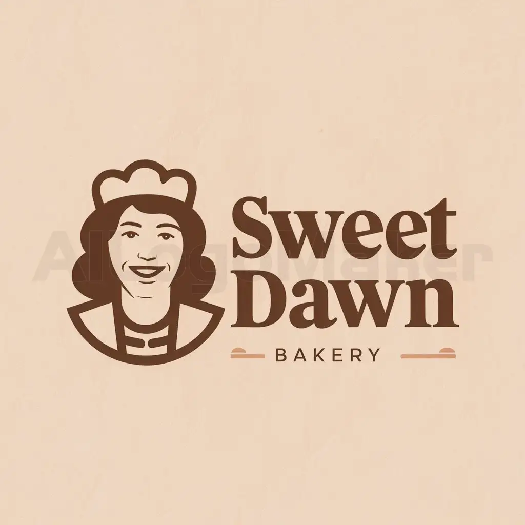 a logo design,with the text "bakery sweet dawn", main symbol:pam,Moderate,clear background