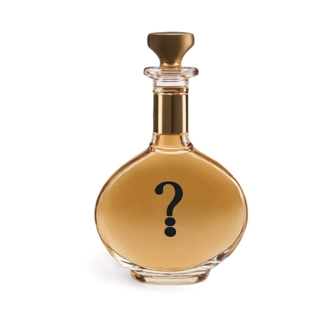 Exquisite-PNG-Image-Enigmatic-Back-Parfum-Bottle-With-a-Big-Question-Mark