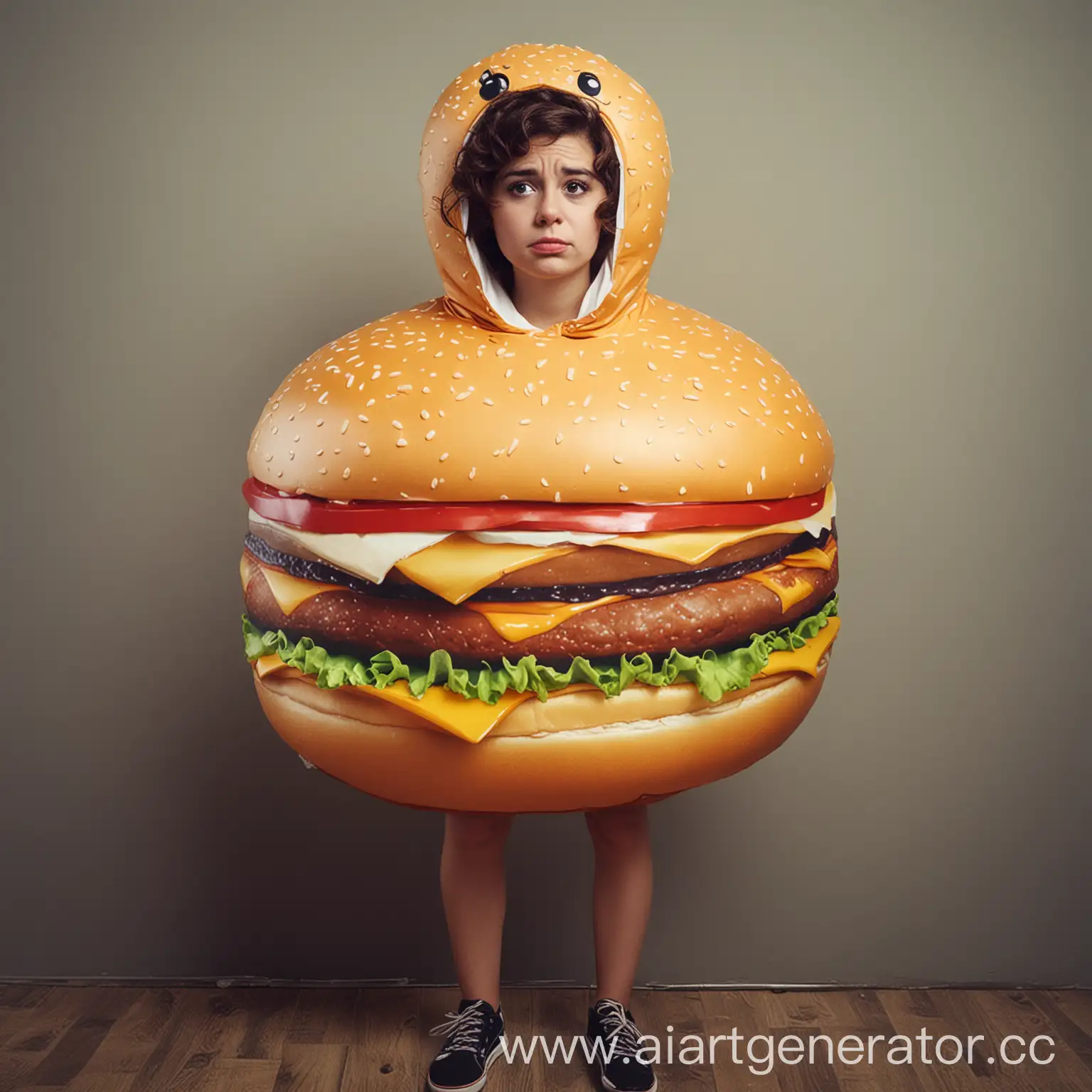 Lonely-Individual-Wearing-Burger-Costume